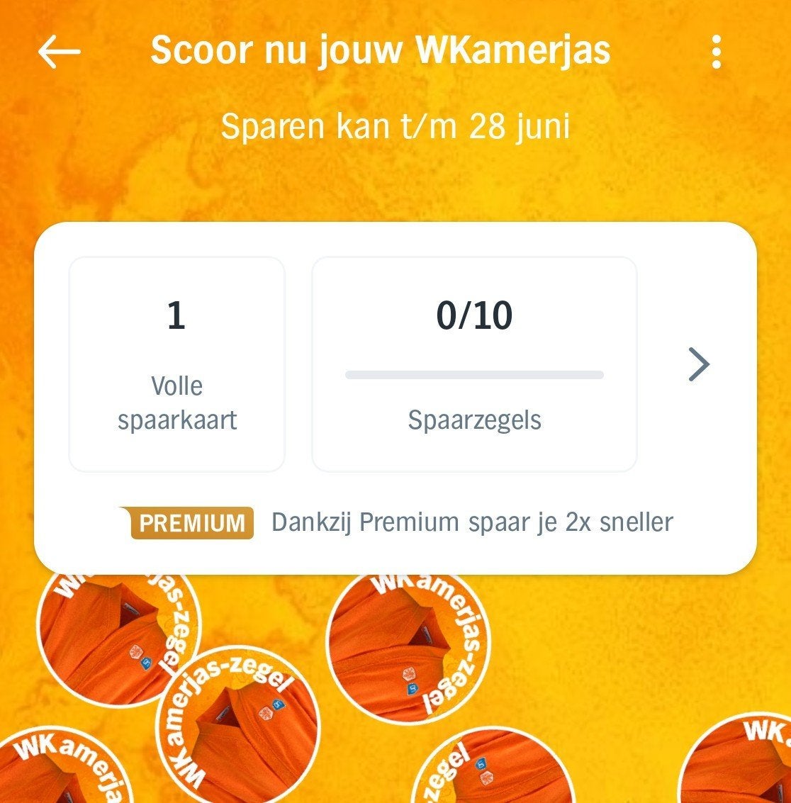 Volle spaarkaart WKkamerjas AH (zegels sparen, kamerjas, WK), Verzamelen, Supermarktacties, Albert Heijn, Ophalen of Verzenden