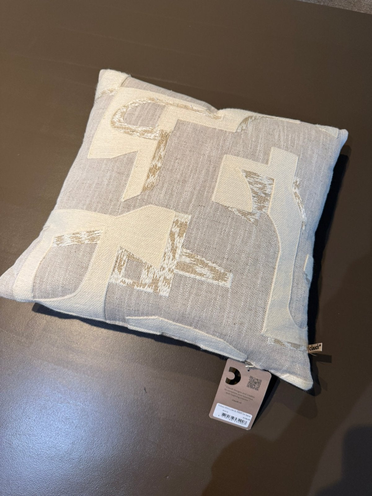 Claudi sierkussen Collaro Sand | 45x45cm, Huis en Inrichting, Afneembare hoes, Beige, Vierkant, Nieuw