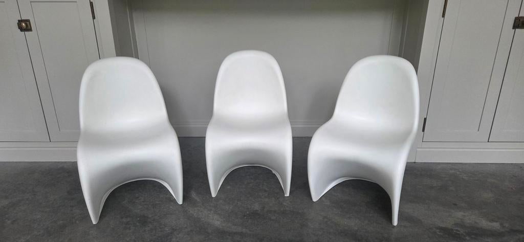 3x Witte Vitra Panton Junior kinderstoel - SETPRIJS, Ophalen of Verzenden, Overige typen