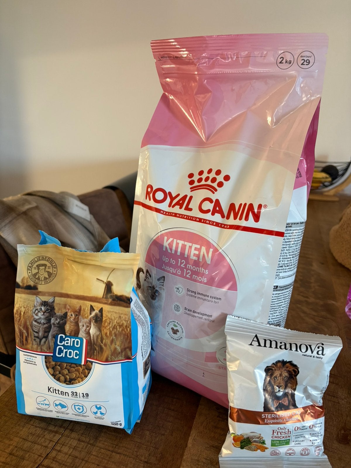 Kittenvoer, Ophalen, Kat