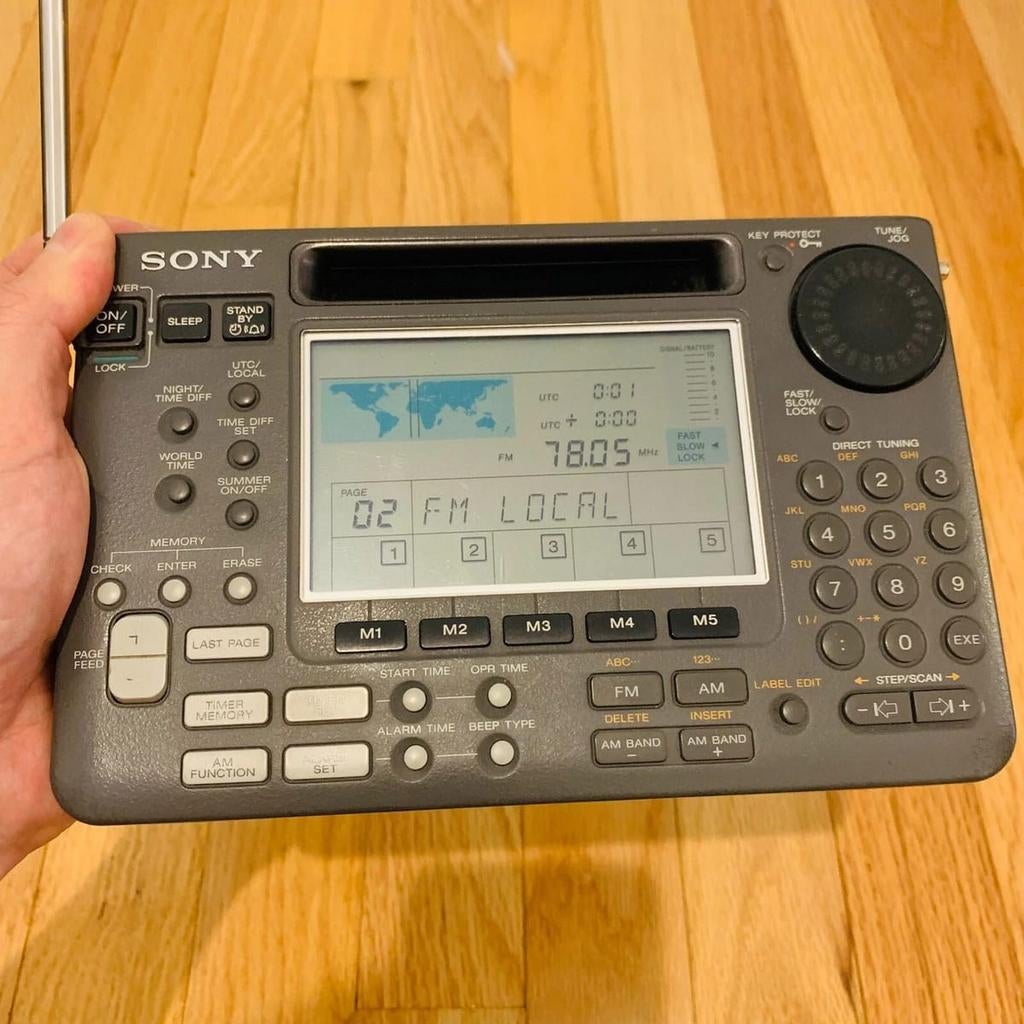 Sony ICF-SW55 Wereldradio - Vintage Kortegolf Ontvanger, Ophalen of Verzenden, Gebruikt, Wereldontvanger