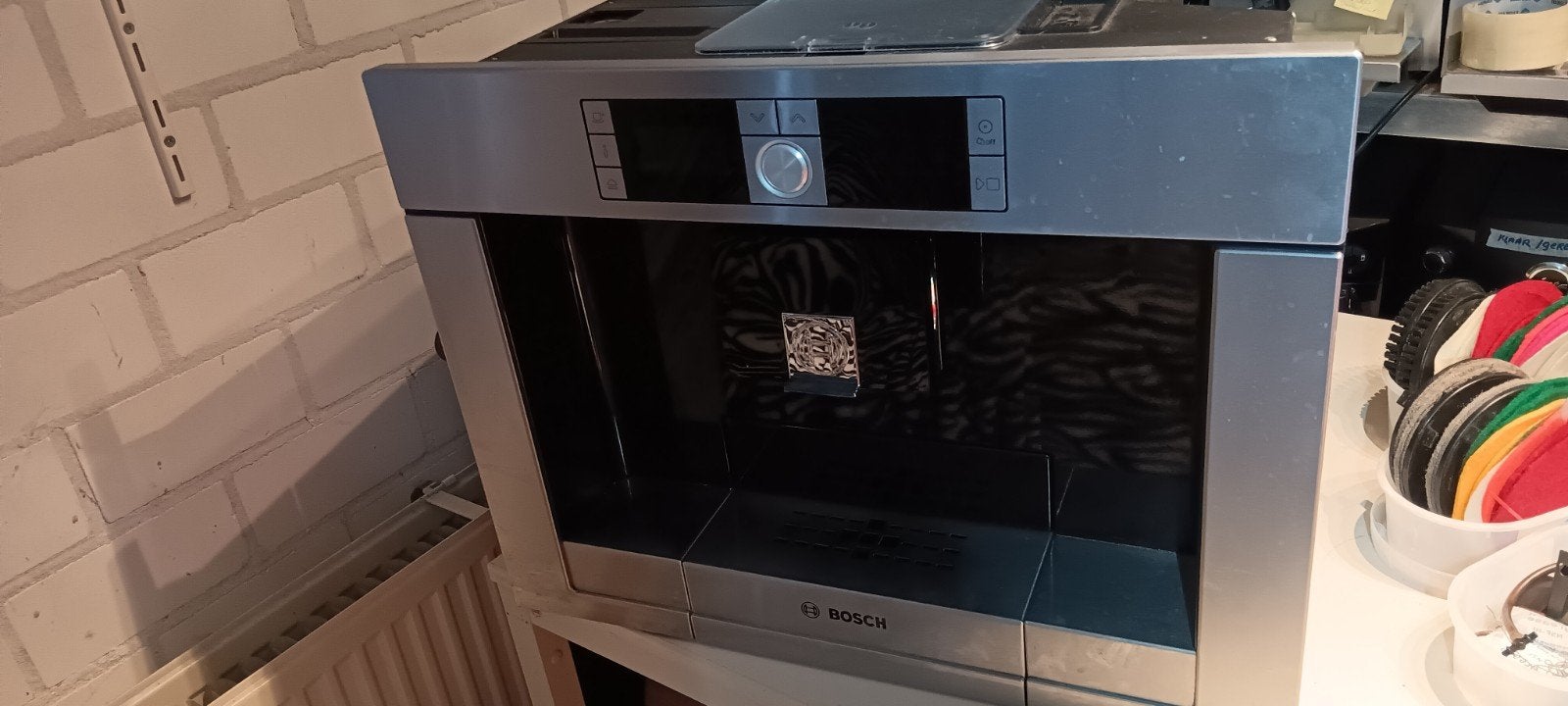 Bosch koffie machine inbouw., Witgoed en Apparatuur, Koffiezetapparaten, Ophalen, Gebruikt, 10 kopjes of meer, Koffiemachine