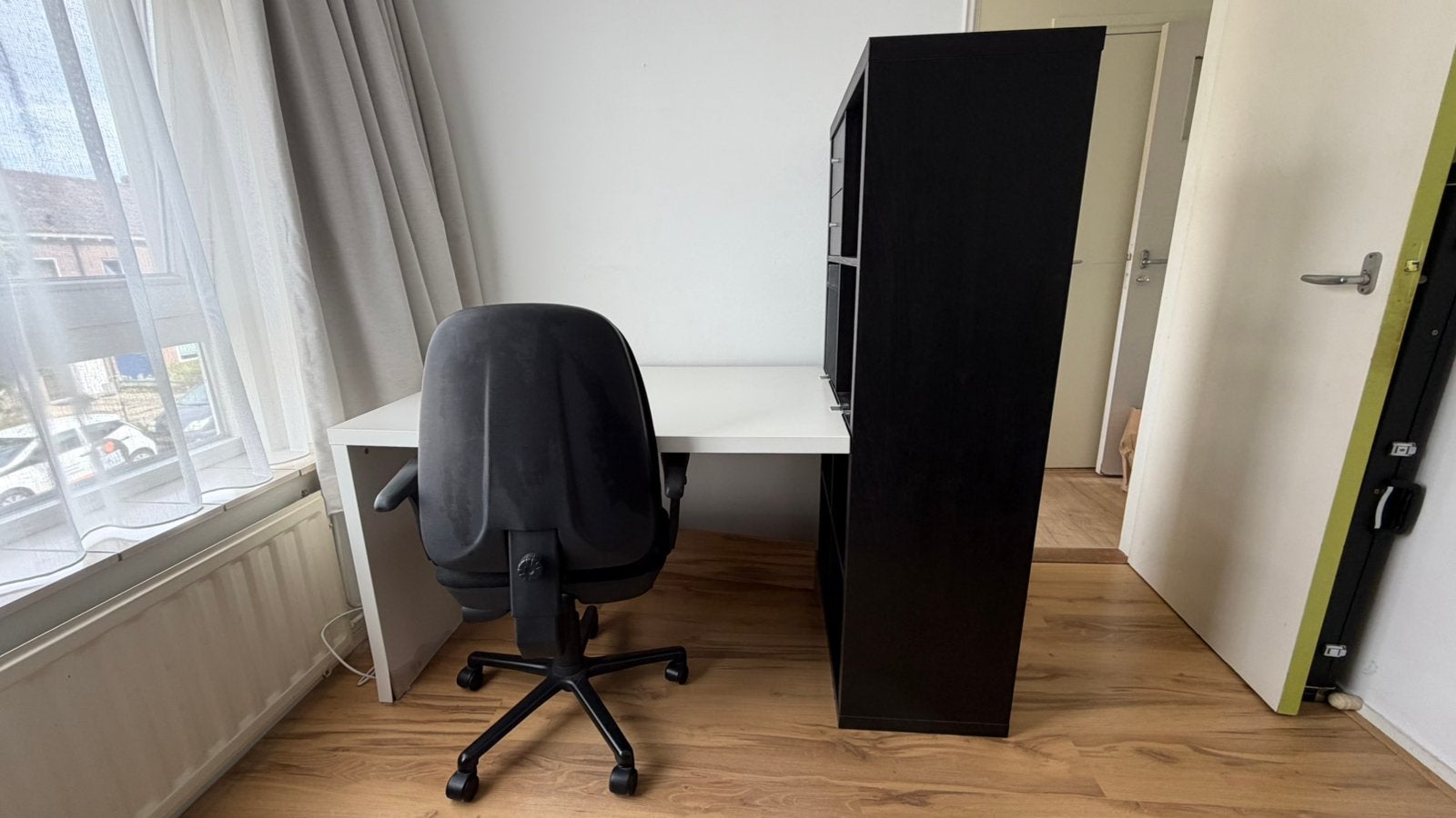 Kast met bureau IKEA Kallax, Huis en Inrichting, Ophalen, 50 tot 100 cm, Zo goed als nieuw, Minder dan 100 cm