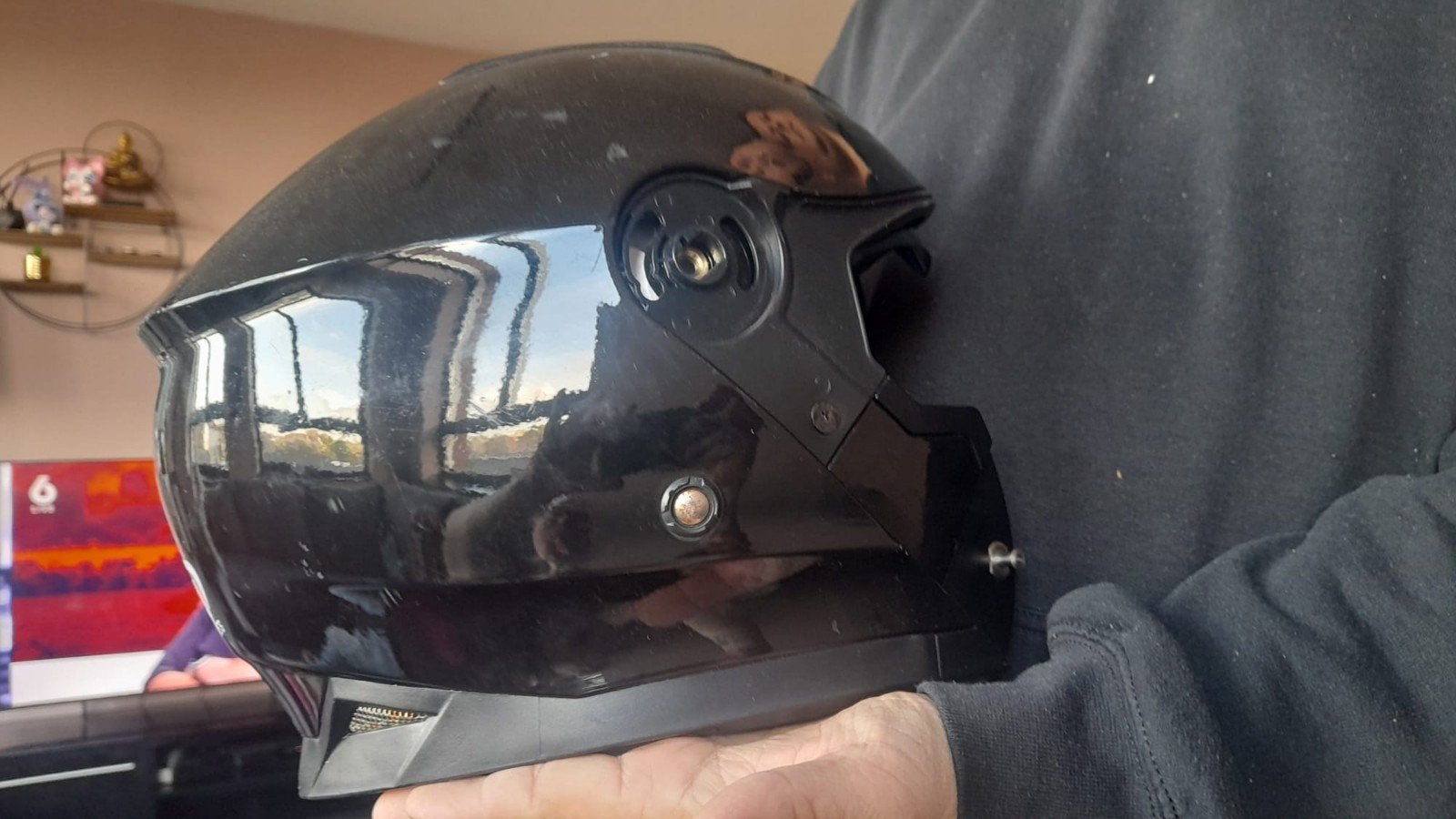 Vinz Systeemhelm Maat S - Zwart (Tweedehands), Systeemhelm, S, Tweedehands, Ophalen
