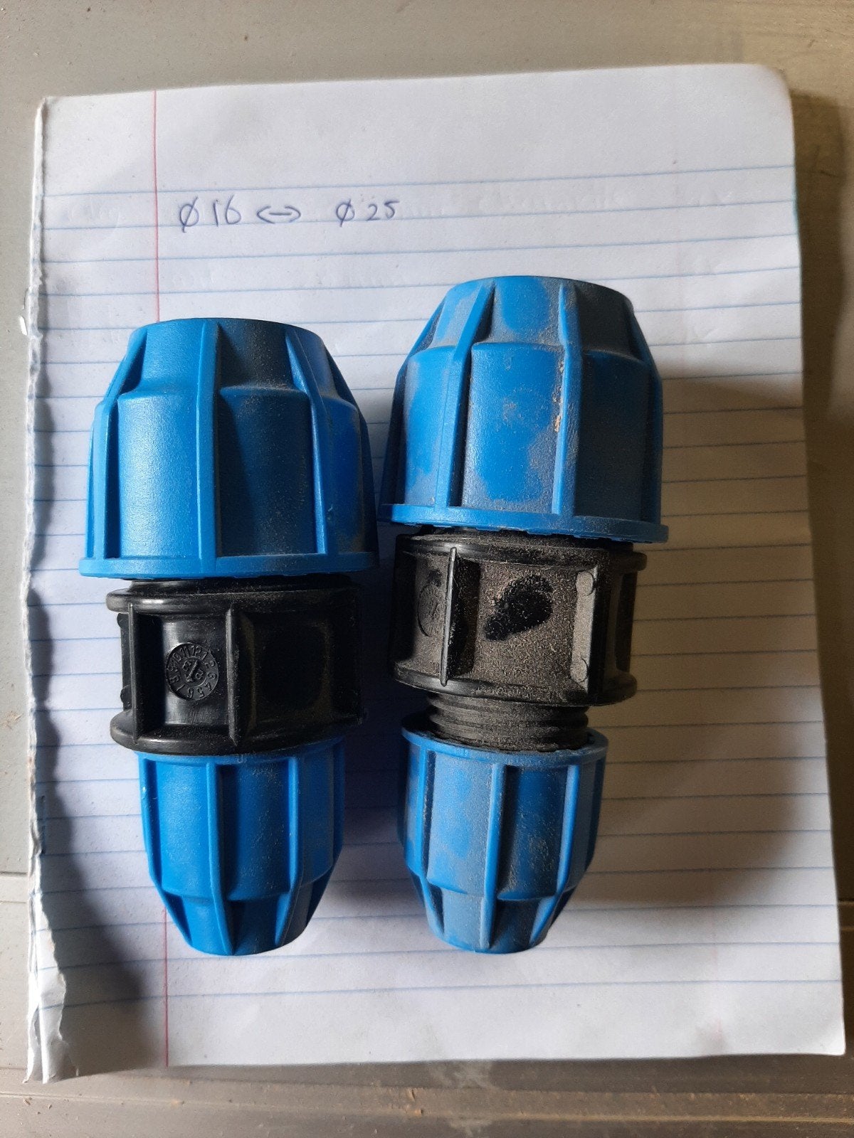 Verloopstukken voor tyleenslang 16mm naar 20mm, Overige materialen, Overige typen, Nieuw, Ophalen of Verzenden