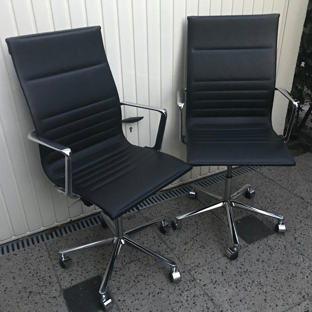 IZGS ICF Una Executive chairs design stoel bureaustoel leer, Ophalen, Zwart, Zo goed als nieuw, Nvt