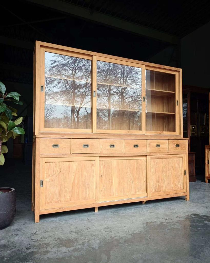 Schoolkast Teak | Winkelkast Stoer | Strak model #5262, Niet ingevuld, Gebruikt, Met deur(en), 200 cm of meer