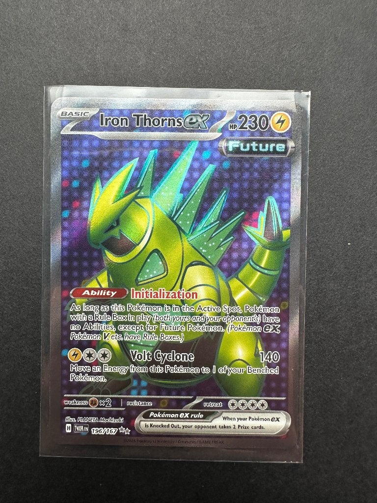 Iron Thorns EX 196, Ophalen of Verzenden, Nieuw, Losse kaart, Foil