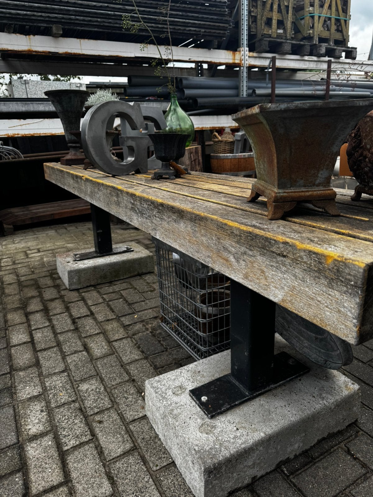 Vintage parkbank bank, Antiek en Kunst, Ophalen
