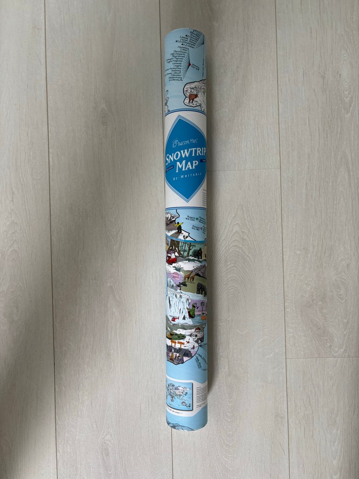 Snowtrip Map Poster - Wereldkaart voor Ski & Snowboard, Boeken, 2000 tot heden, Nieuw, Ophalen of Verzenden, Landkaart