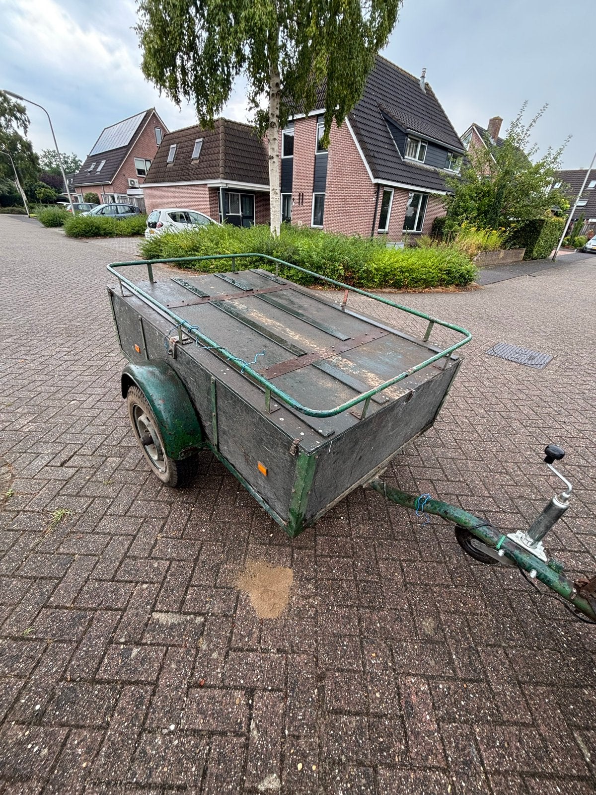 Aanhangwagen niet-geremd, Ophalen, Gebruikt