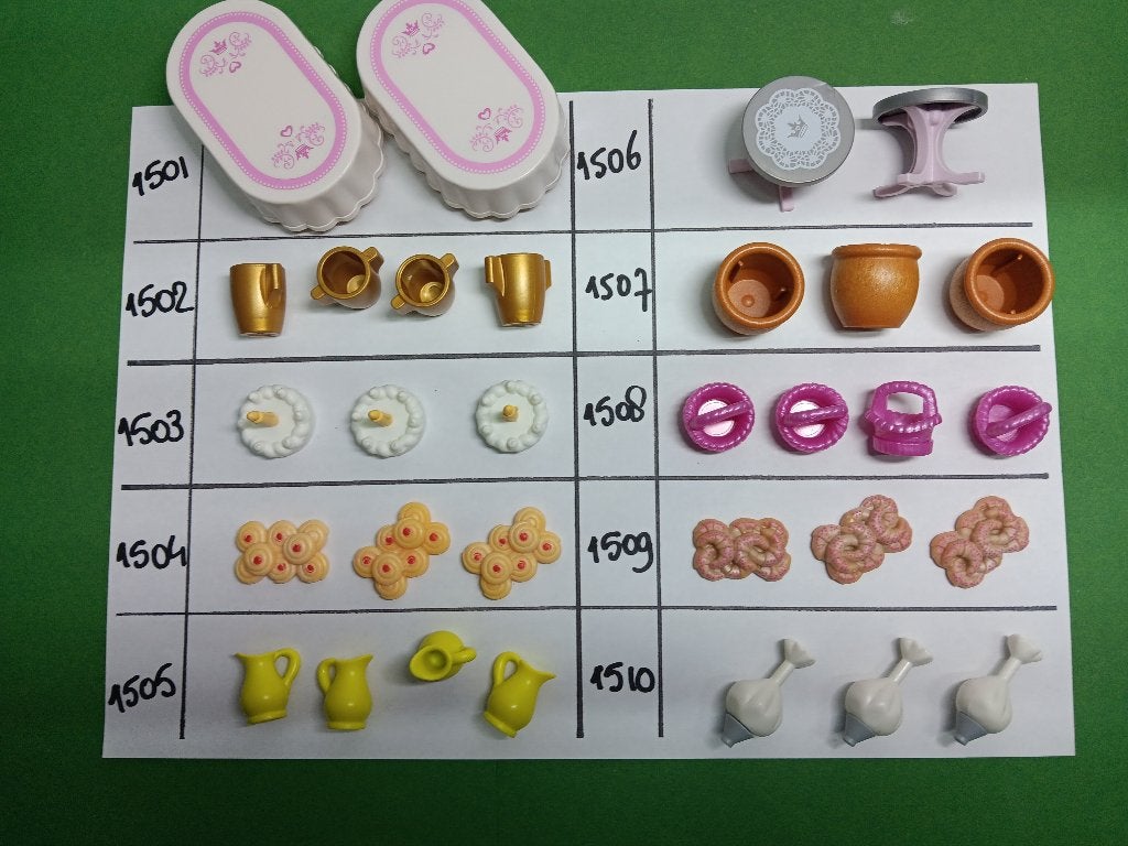 Playmobil ETEN #11 Tafel Vaas Brood Taart Spuitzak Brood, Verzenden, Gebruikt, Losse onderdelen