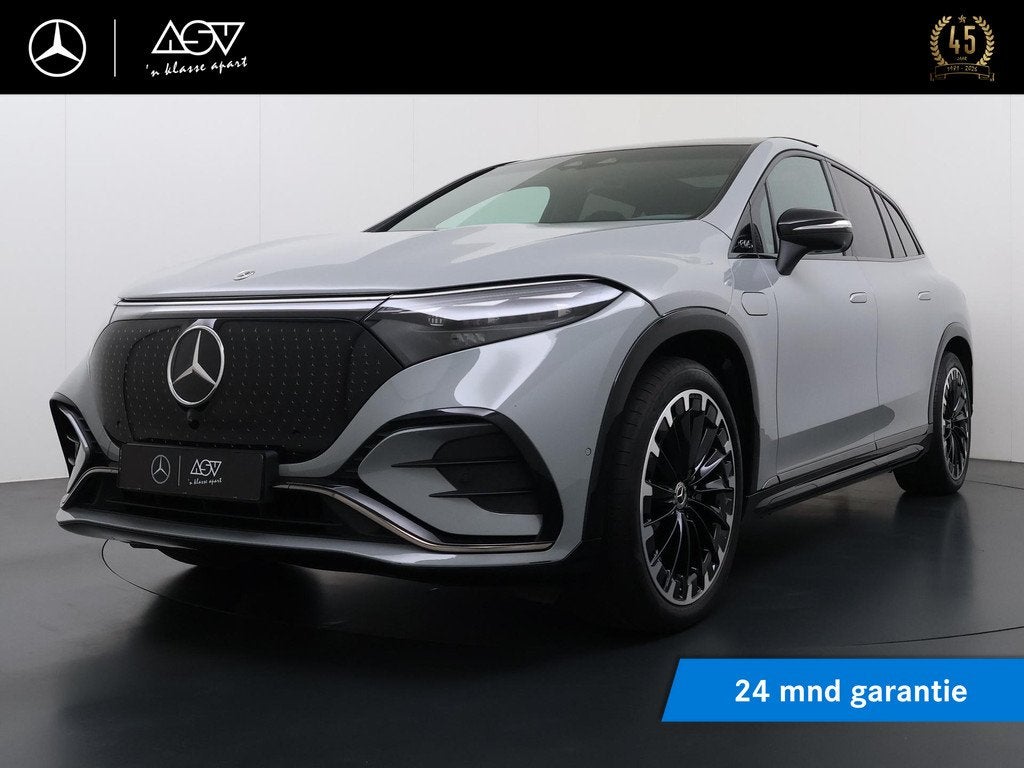 Mercedes-Benz EQS SUV 450 4MATIC AMG Line Plus 108 KWH Accu, Auto's, Mercedes-Benz, Zwart, 360 pk, Leder, Vierwielaandrijving