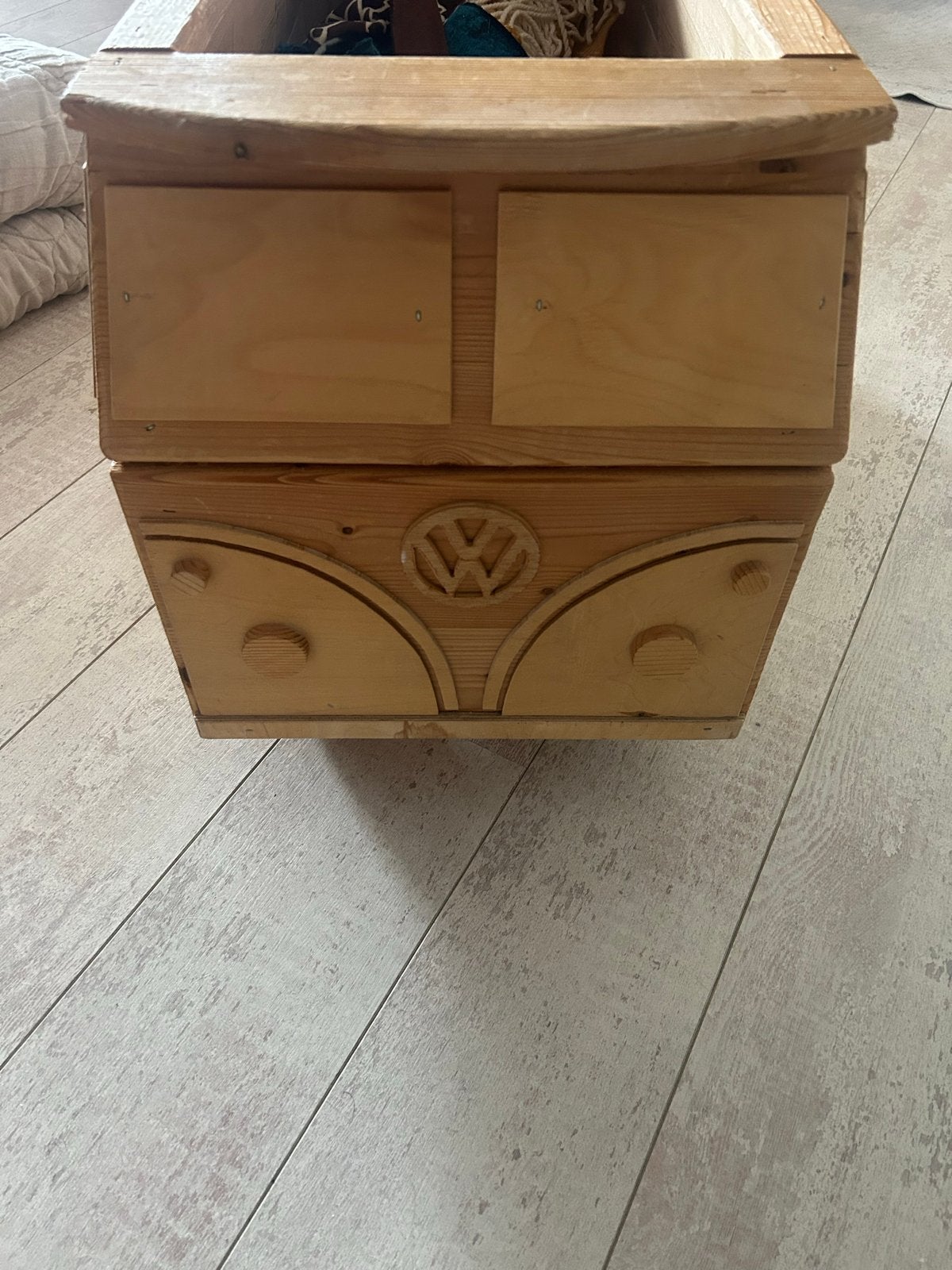 Speelgoedkist Volkswagen busje op wieltjes, Kinderen en Baby's, Ophalen, Gebruikt, Jongen of Meisje