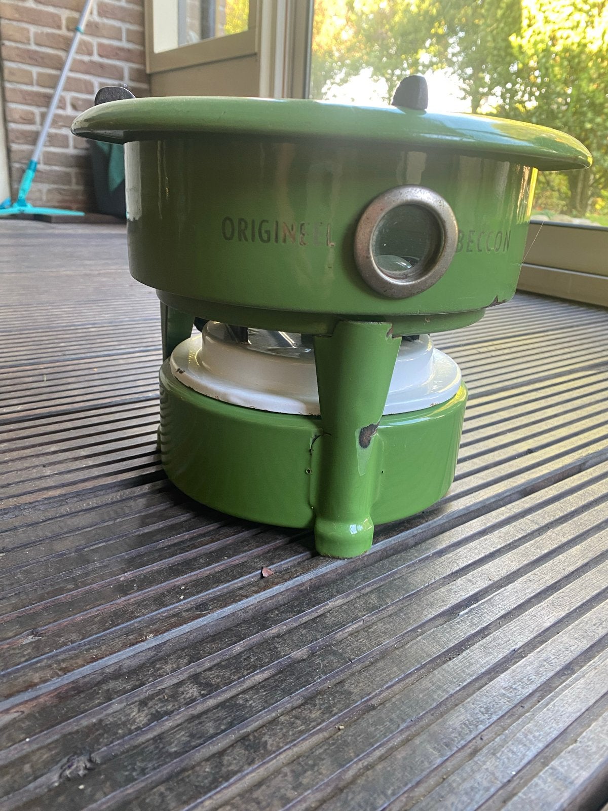Vintage Petroleum Warmhoudlichtje - Origineel Beccon, Antiek en Kunst, Ophalen of Verzenden