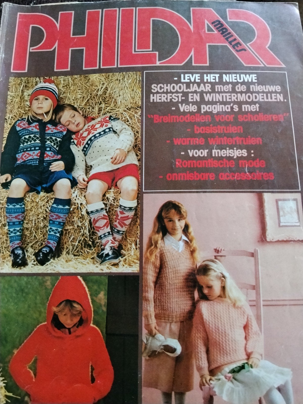 Phildar Maille vintage breiboek voor kinderen - Herfst/Winte, Hobby en Vrije tijd, Ophalen, Gebruikt, Breien of Haken, Patroon of Boek