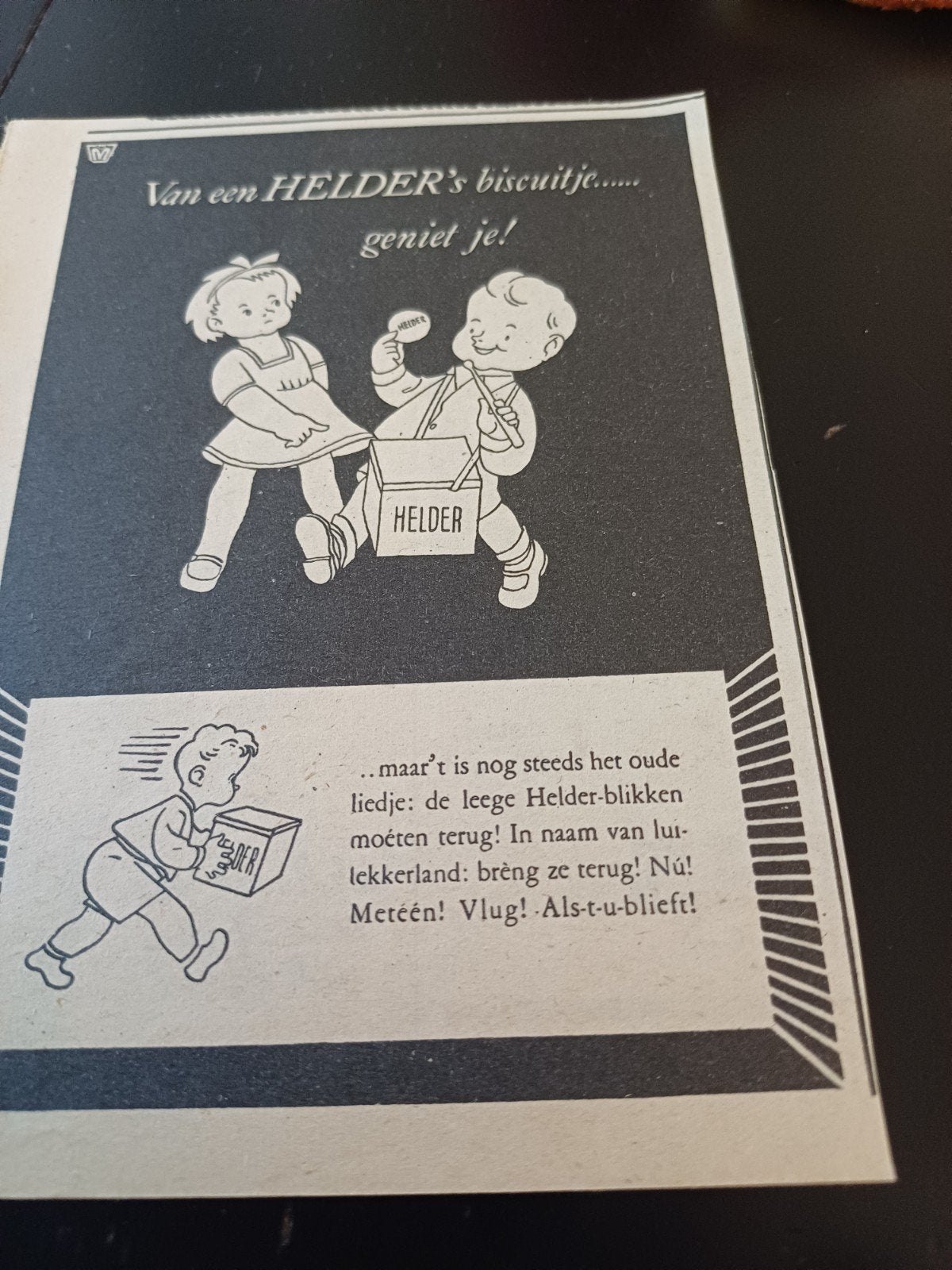 advertentie Helder biscuit 2 1946, Ophalen of Verzenden, Zo goed als nieuw, Overige typen