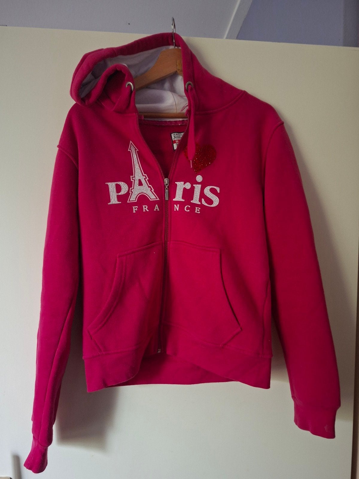 Roze hoodie met Parijs opdruk, maat M, Kleding | Dames, Ophalen of Verzenden, Gedragen