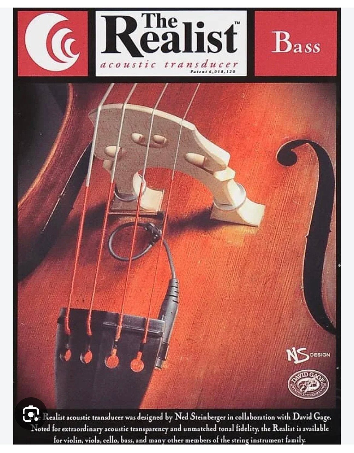 David Gage The Realist Copperhead piezo, Ophalen of Verzenden, Gebruikt