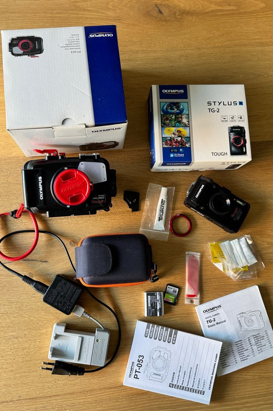 Olympus TG-2 met onderwaterhuis PT-053, Compactcamera, Video-opname, Olympus, Ophalen of Verzenden