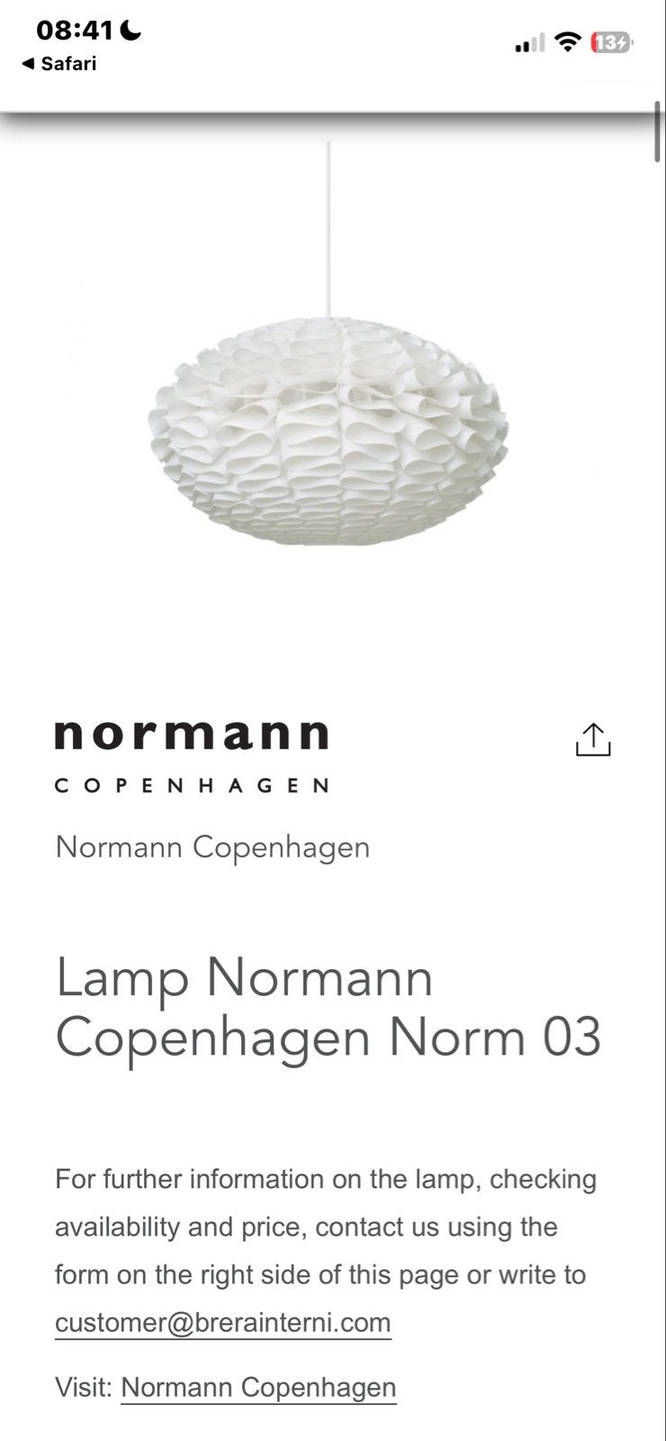 Normann Copenhagen Norm 03 hanglamp - Wit, Huis en Inrichting, Lampen | Hanglampen, Ophalen, Gebruikt, Kunststof, E27 (groot)