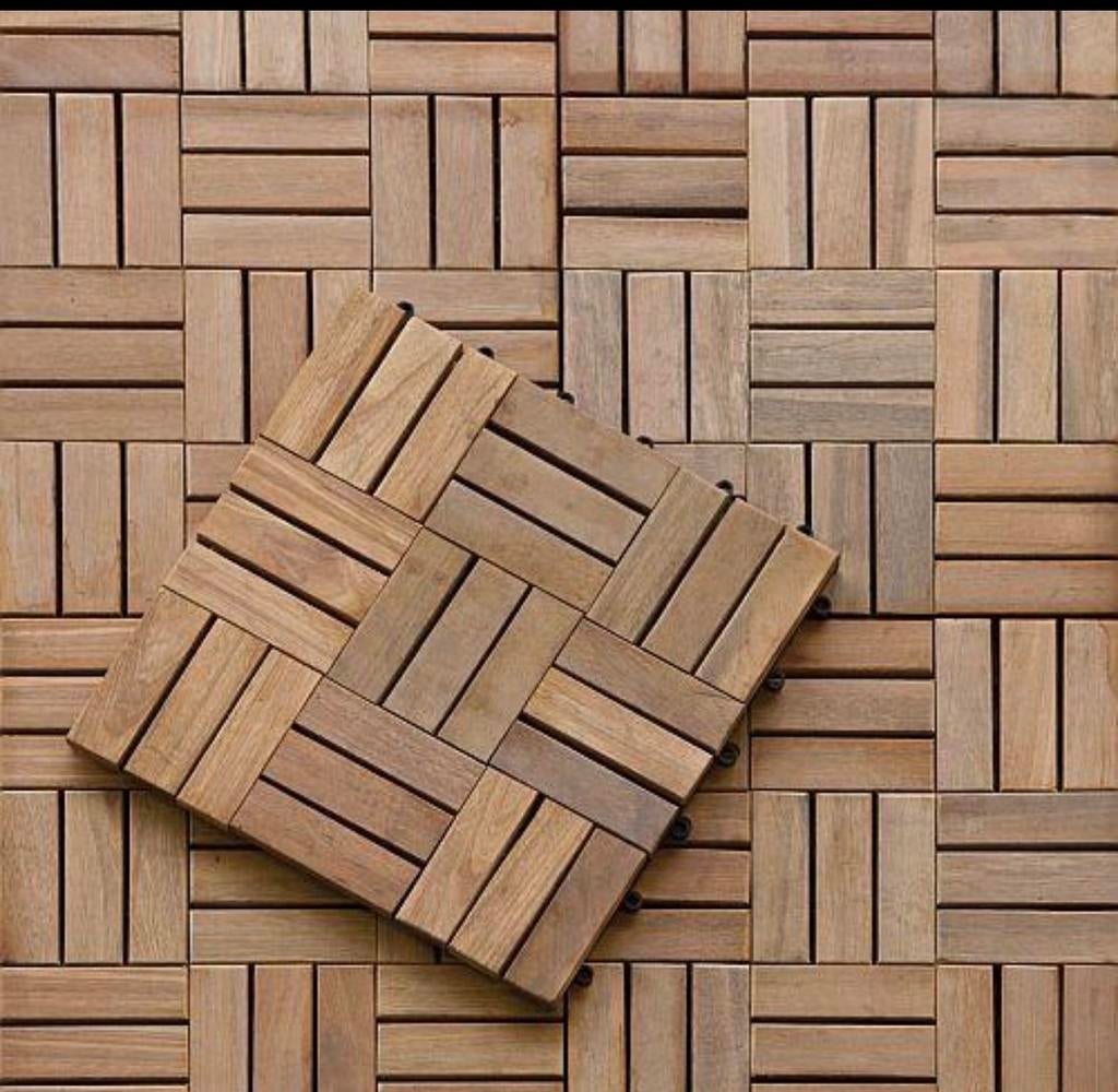 Gezocht:60 houten vlondertegels (50x50 cm) – Zuid-Holland, Ophalen, Zo goed als nieuw, Hout
