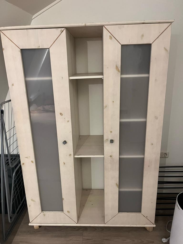 Vintage kledingkast, Huis en Inrichting, Kasten | Kledingkasten, Gebruikt, 100 tot 150 cm, Ophalen of Verzenden, 150 tot 200 cm