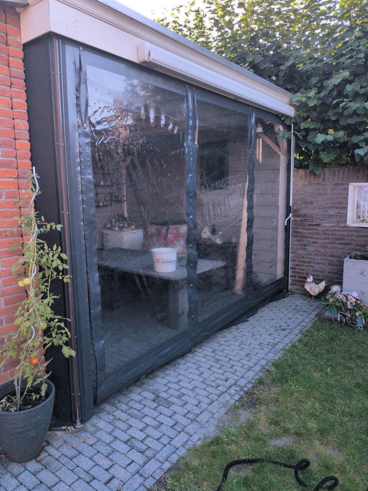 Transparant zeil voor overkapping of veranda, 150 tot 300 cm, Ophalen, Gebruikt, 250 cm tot 450 cm