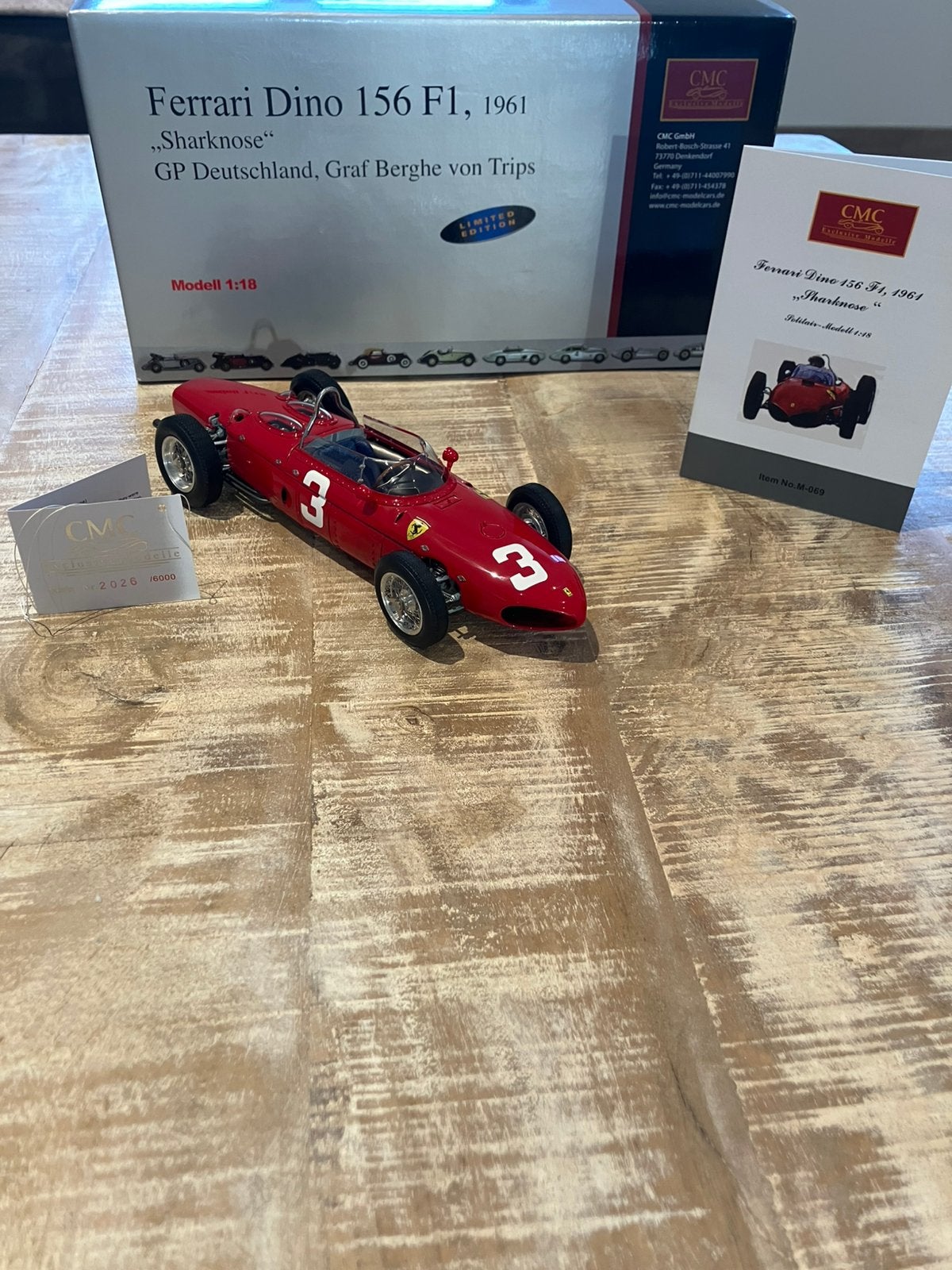 Cmc Ferrari Dino 156 1:18, Hobby en Vrije tijd, Modelauto's | 1:18, Ophalen of Verzenden, Zo goed als nieuw
