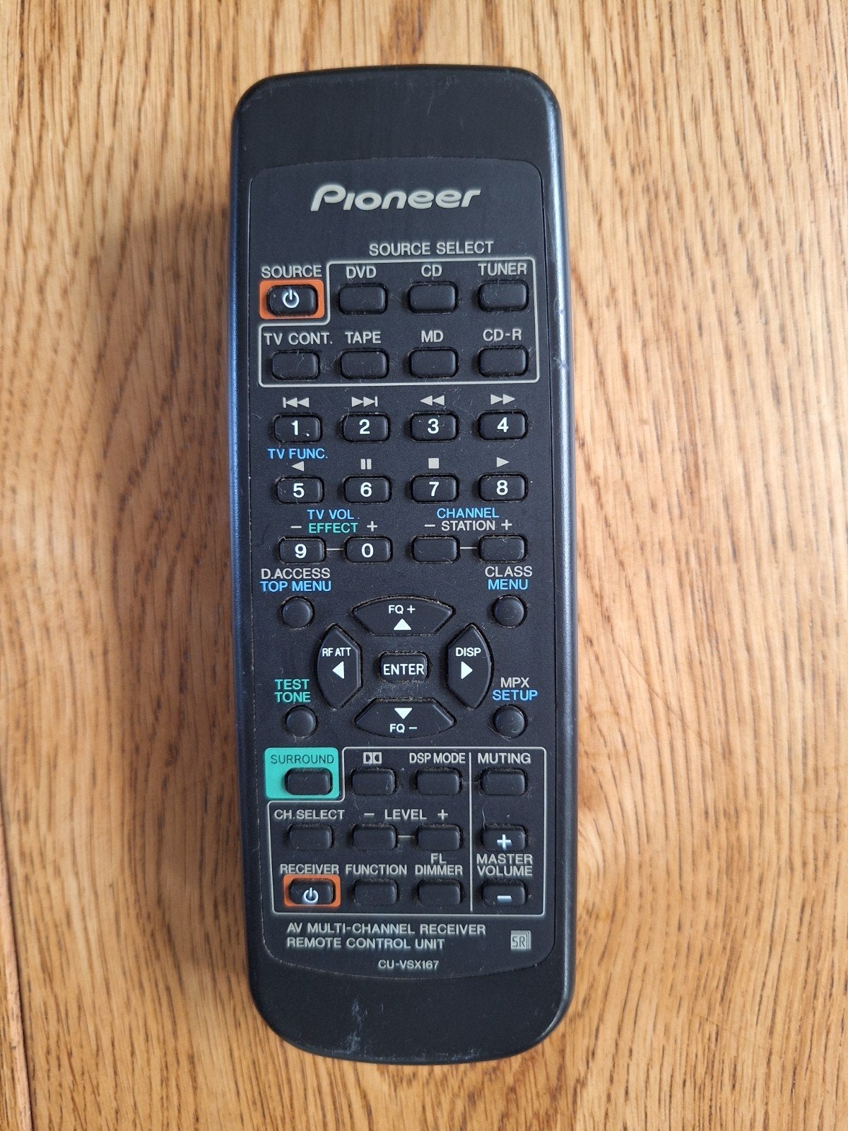 Originele Pioneer CU-VSX167 (AXD7243) – 2000 o.a. VSX-409RDS, Ophalen of Verzenden, Gebruikt, Origineel, Dvd