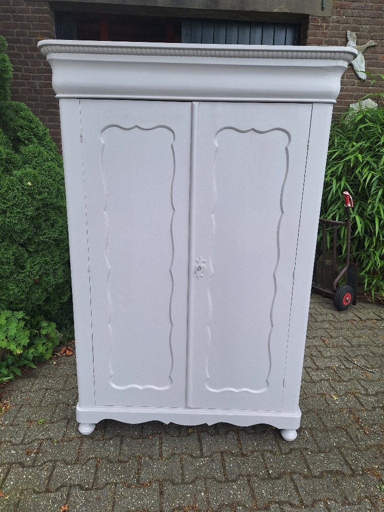Antiek Brocante grenen Biedermeier meidenkast, Ophalen