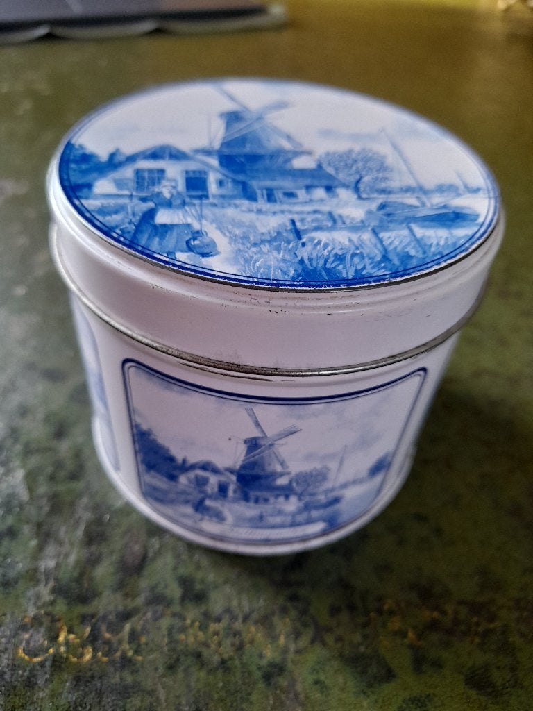 Blikje voor stroopwafels - Hollandse molens, Verzenden, Gebruikt, Overige