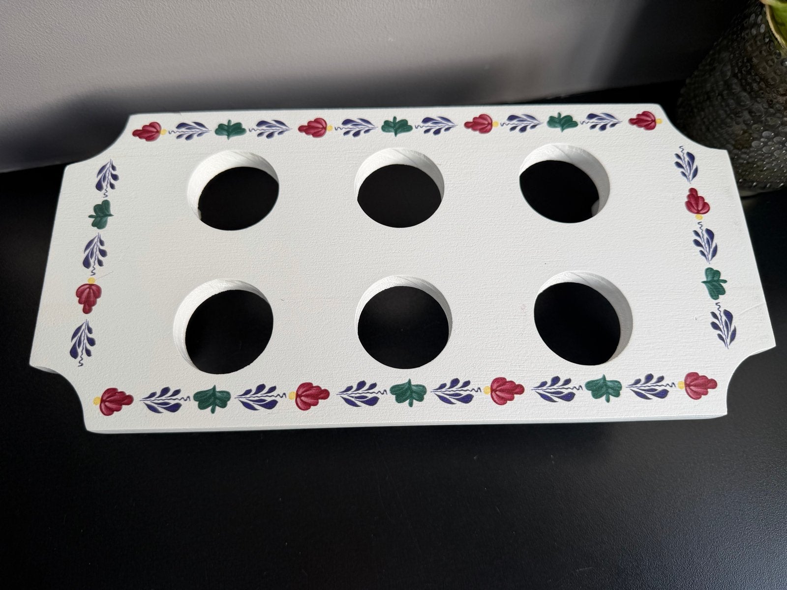 Boerenbont eierrekje van hout - Royal Boch, Hout, Ophalen of Verzenden, Meerkleurig, Overige merken