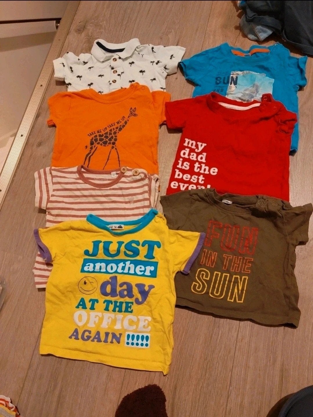 Leuk pakket t-shirts maat 74, Ophalen of Verzenden, Gebruikt, Jongetje of Meisje, Shirtje of Longsleeve