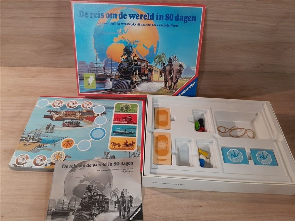de reis om de wereld in 80 dagen - s5849, Hobby en Vrije tijd, Gezelschapsspellen | Bordspellen, Verzenden, Zo goed als nieuw