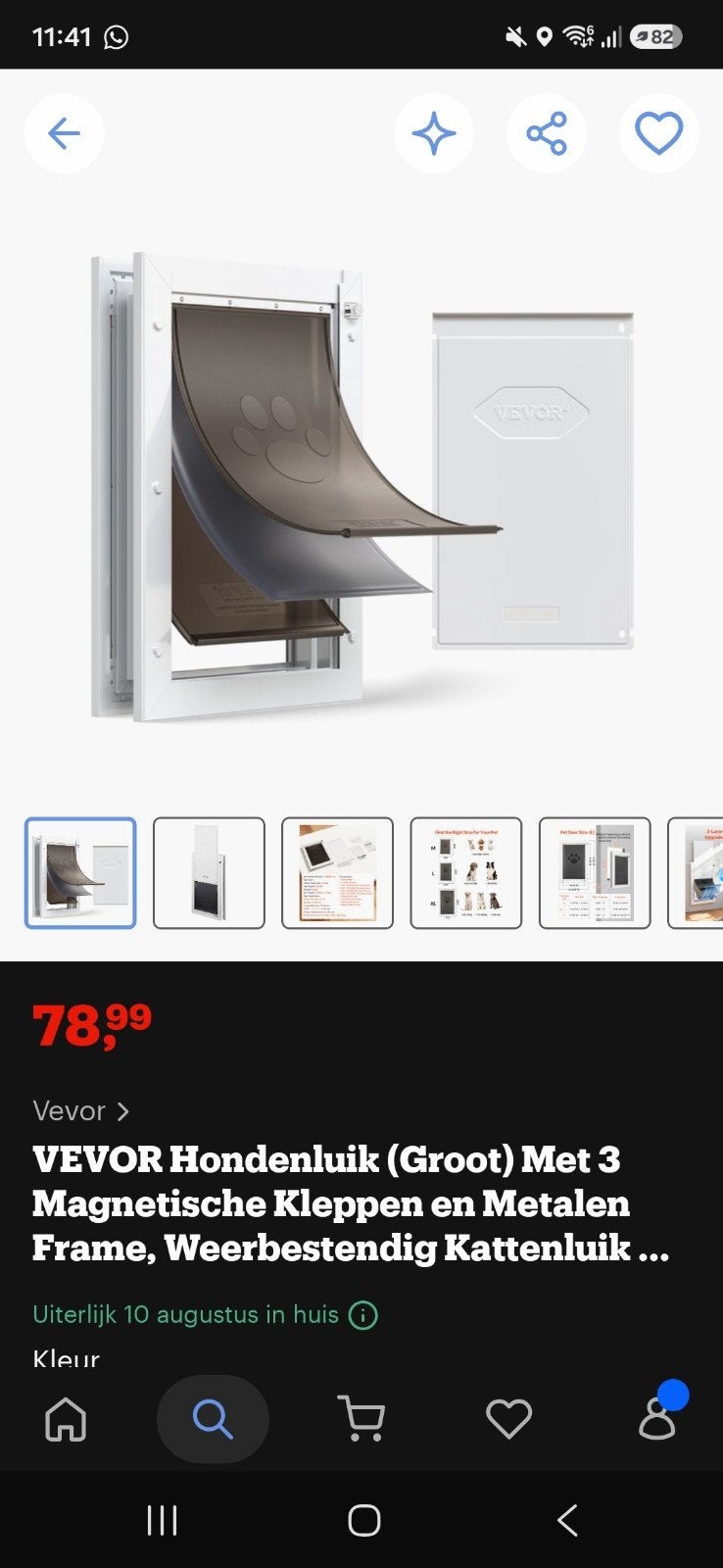 vevor hondenluik nieuw met 3 magnetische kleppen, Dieren en Toebehoren, Ophalen of Verzenden, Nieuw