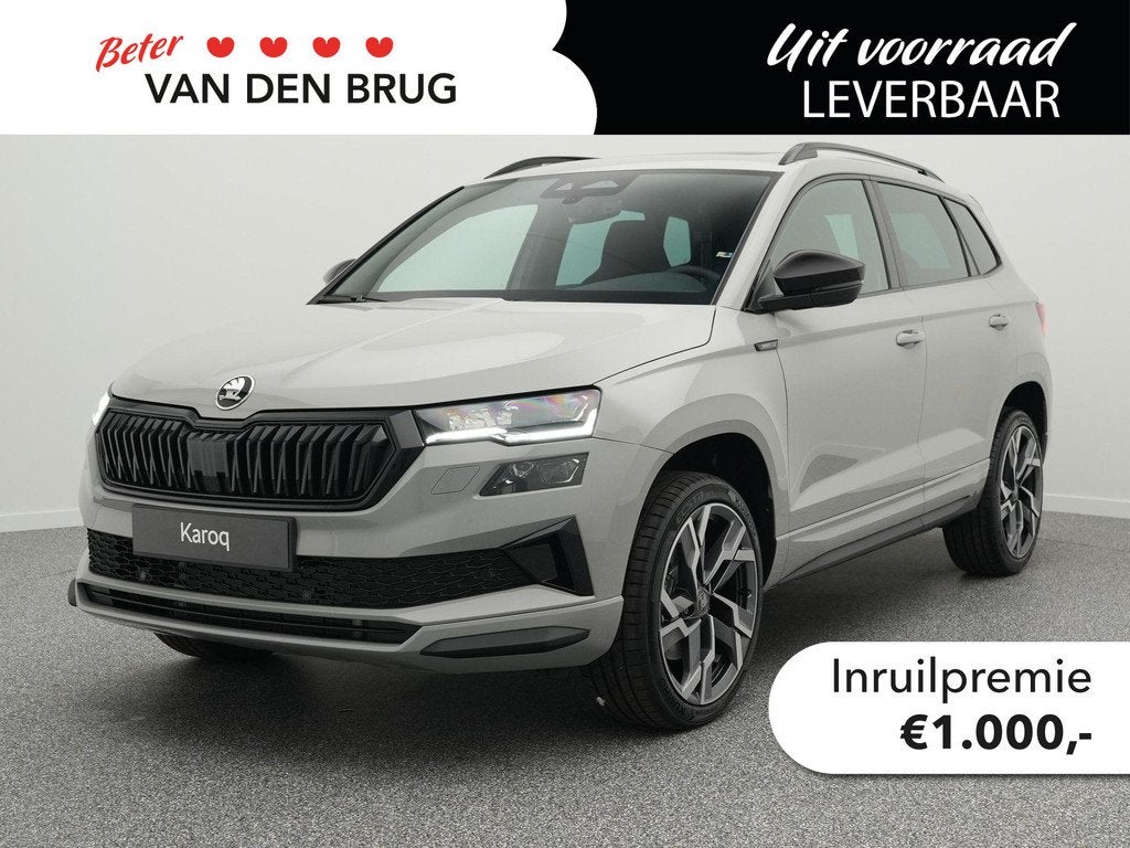 Skoda Karoq Sportline Ultimate 1.5 TSI DSG | Trekhaak | Elek, Auto's, Skoda, Stof, 1498 cc, Euro 6, 4 cilinders