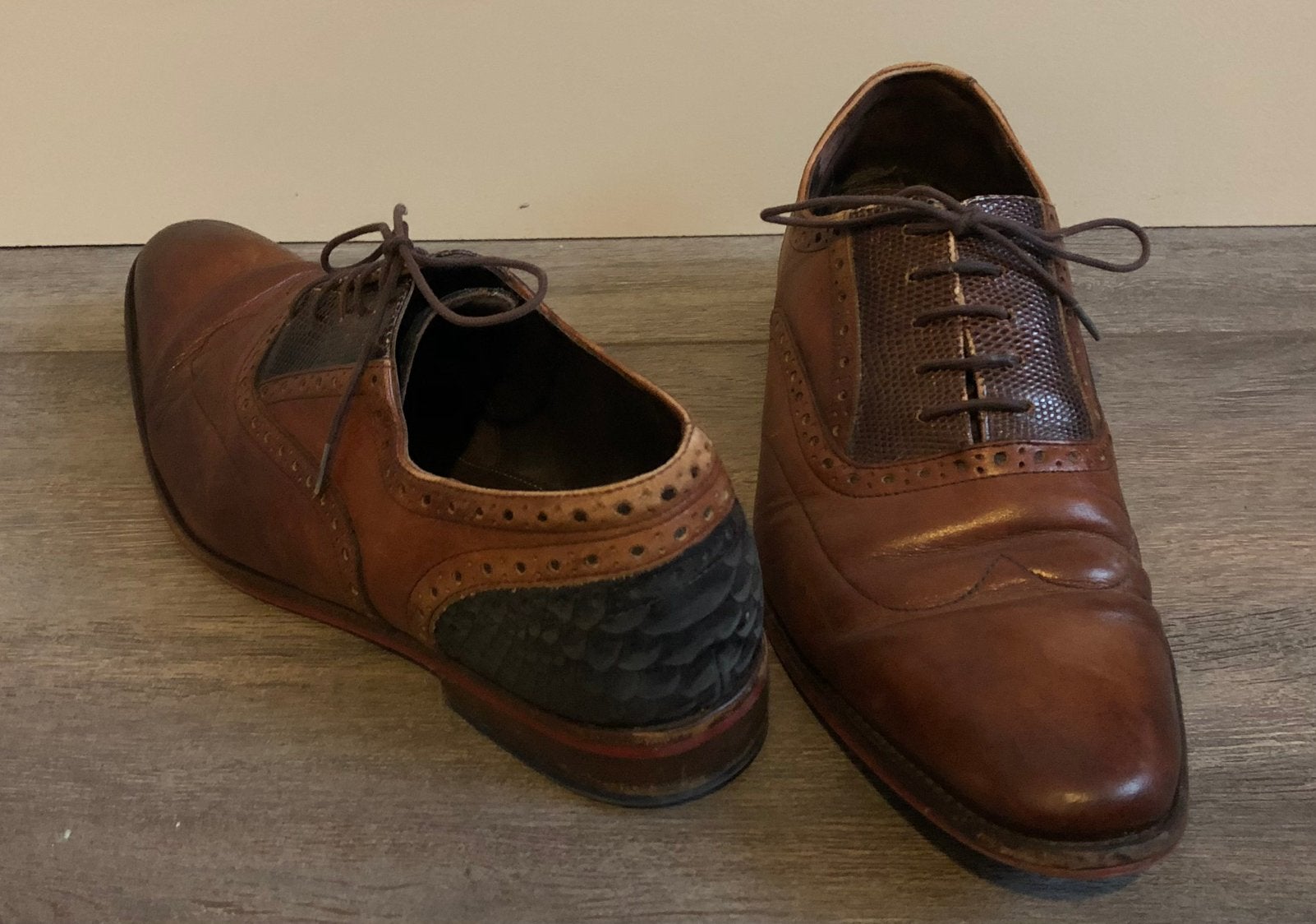 Mooie, bruine leren schoenen van Floris van Bommel maat 7, Kleding | Heren, Schoenen, Ophalen of Verzenden, Bruin, Veterschoenen