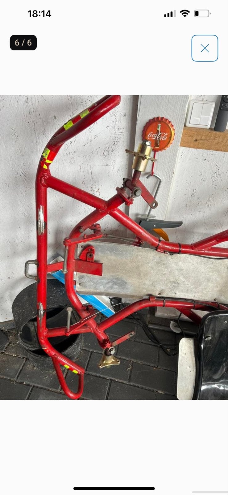 Kart frame compleet met stoel, motorplaat en stuur, Ophalen, Gebruikt, Onderdelen Kart