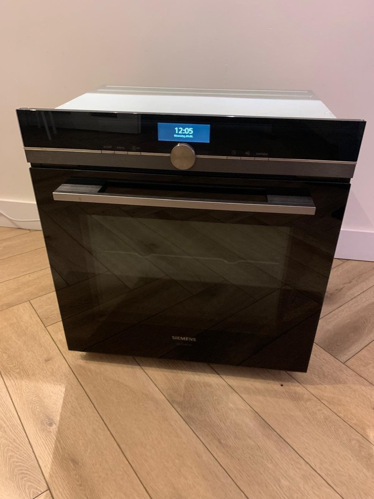 Hele Nette siemens blacksteel combi oven magnetron 60cm hoog, Ophalen, 60 cm of meer, Siemens, Zo goed als nieuw
