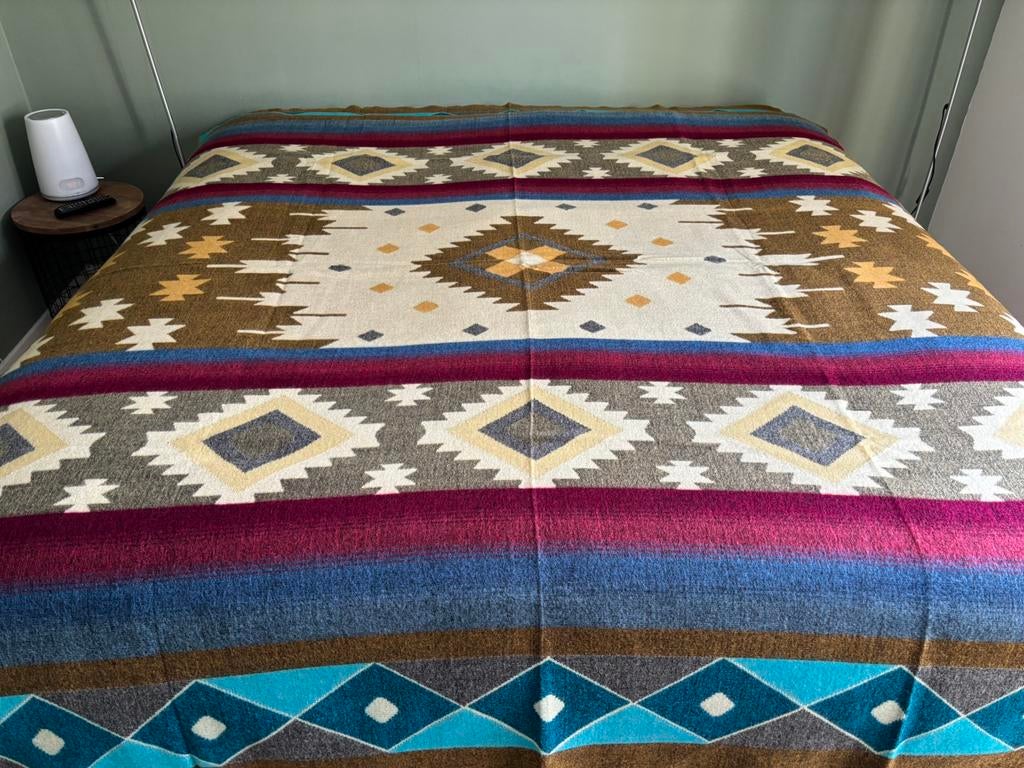 NIEUW! Alpaca wol retro kleur kleed sprei plaid deken ruit, Huis en Inrichting, Woonaccessoires | Plaids en Woondekens, Ophalen of Verzenden