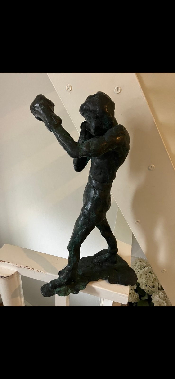 Prachtig bronzen beeld van Theo Mackaay ‘De Boxer’, Ophalen of Verzenden, Zo goed als nieuw