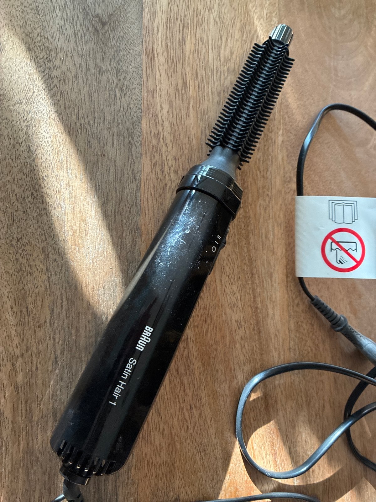 Braun Satin Hair 1 Föhnborstel - Zwart, Ophalen of Verzenden, Gebruikt