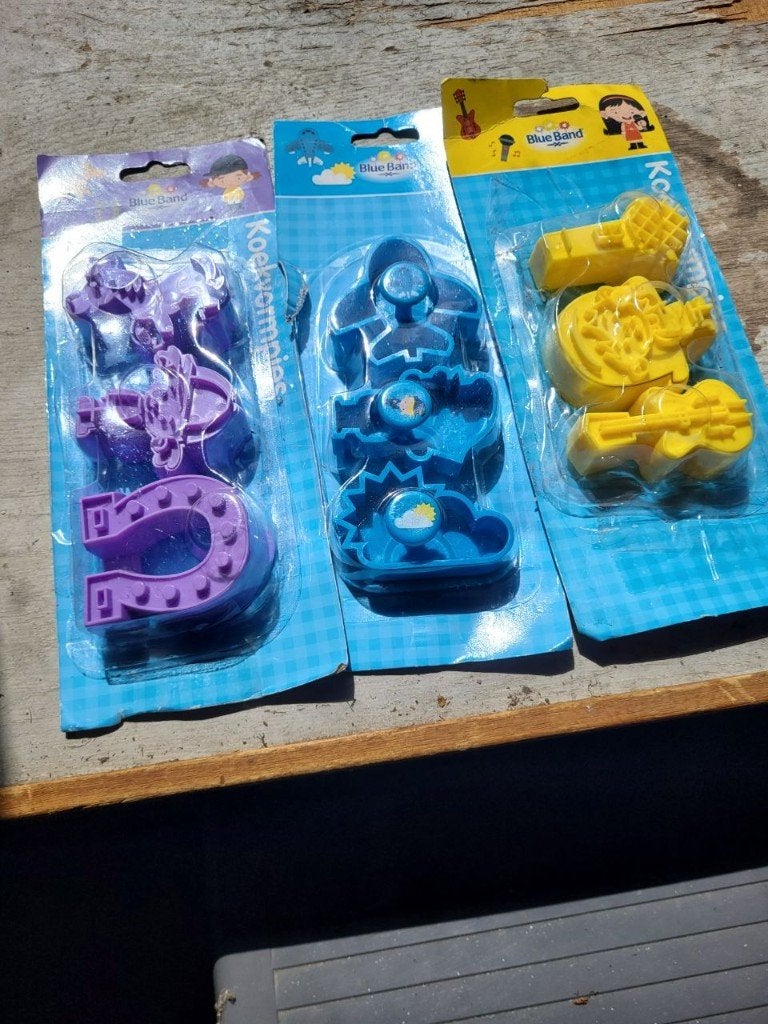 Nieuw Blue Band bakvormpjes 3X zandkoekjes, Kunststof, Overige typen, Nieuw, Ophalen of Verzenden