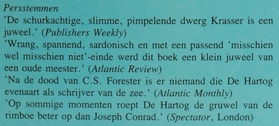 Boek De vlucht van de Henny - Jan de Hartog (1990), Verzenden, Zo goed als nieuw, Nederland