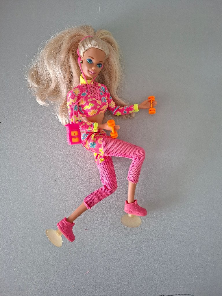 barbie workin' out gymnastiek turnen 1996, Ophalen of Verzenden, Zo goed als nieuw, Barbie
