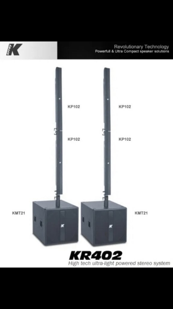 K-Array pinnacle KR402 I (set 2) active, Audio, Tv en Foto, Luidsprekers, Gebruikt, Speakerset, Basreflex, Ophalen of Verzenden
