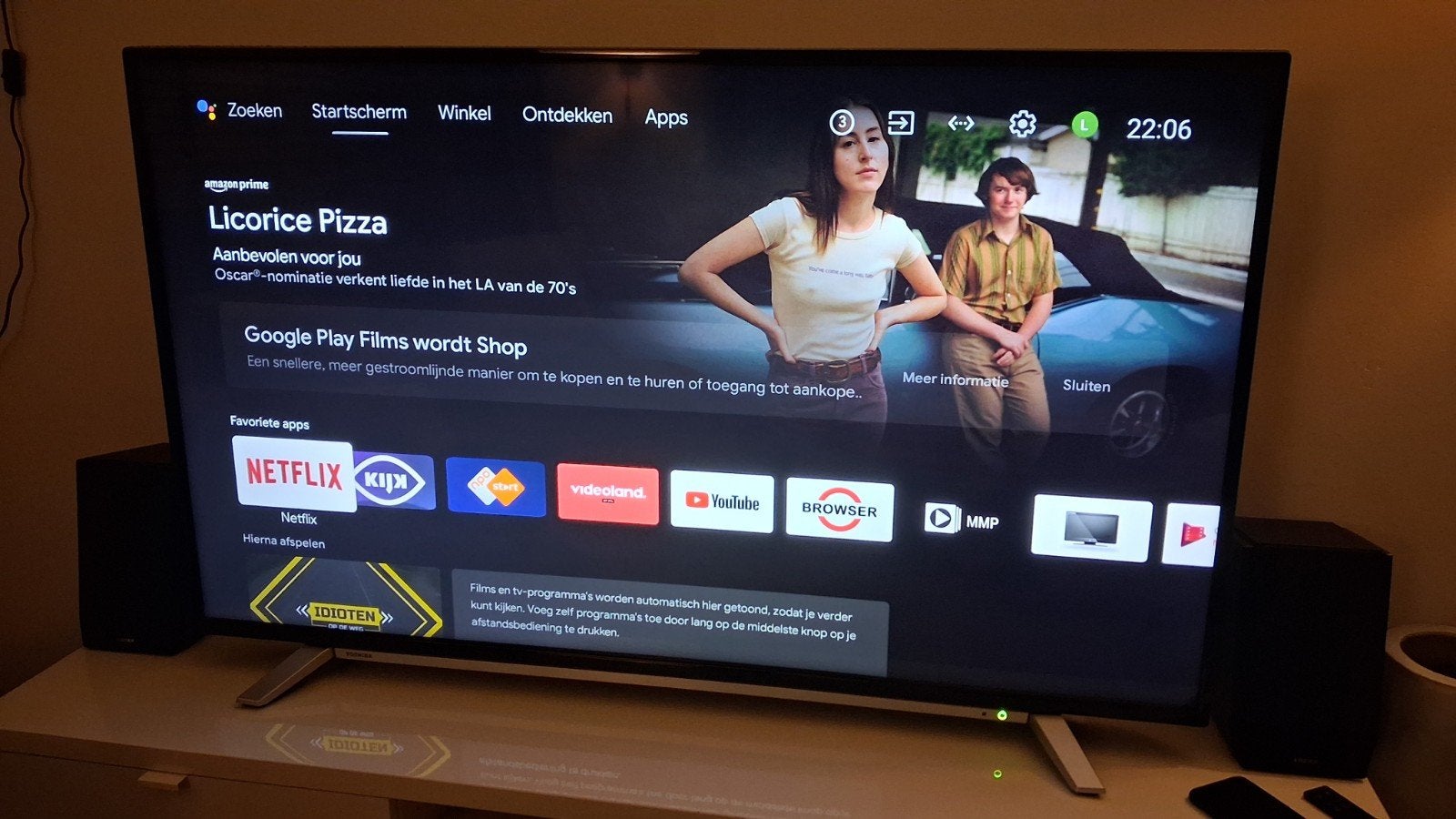 Toshiba 55UA2063DG Smart 4K UHD LED TV - 139 cm, Ophalen, 50 Hz, Zo goed als nieuw, 100 cm of meer