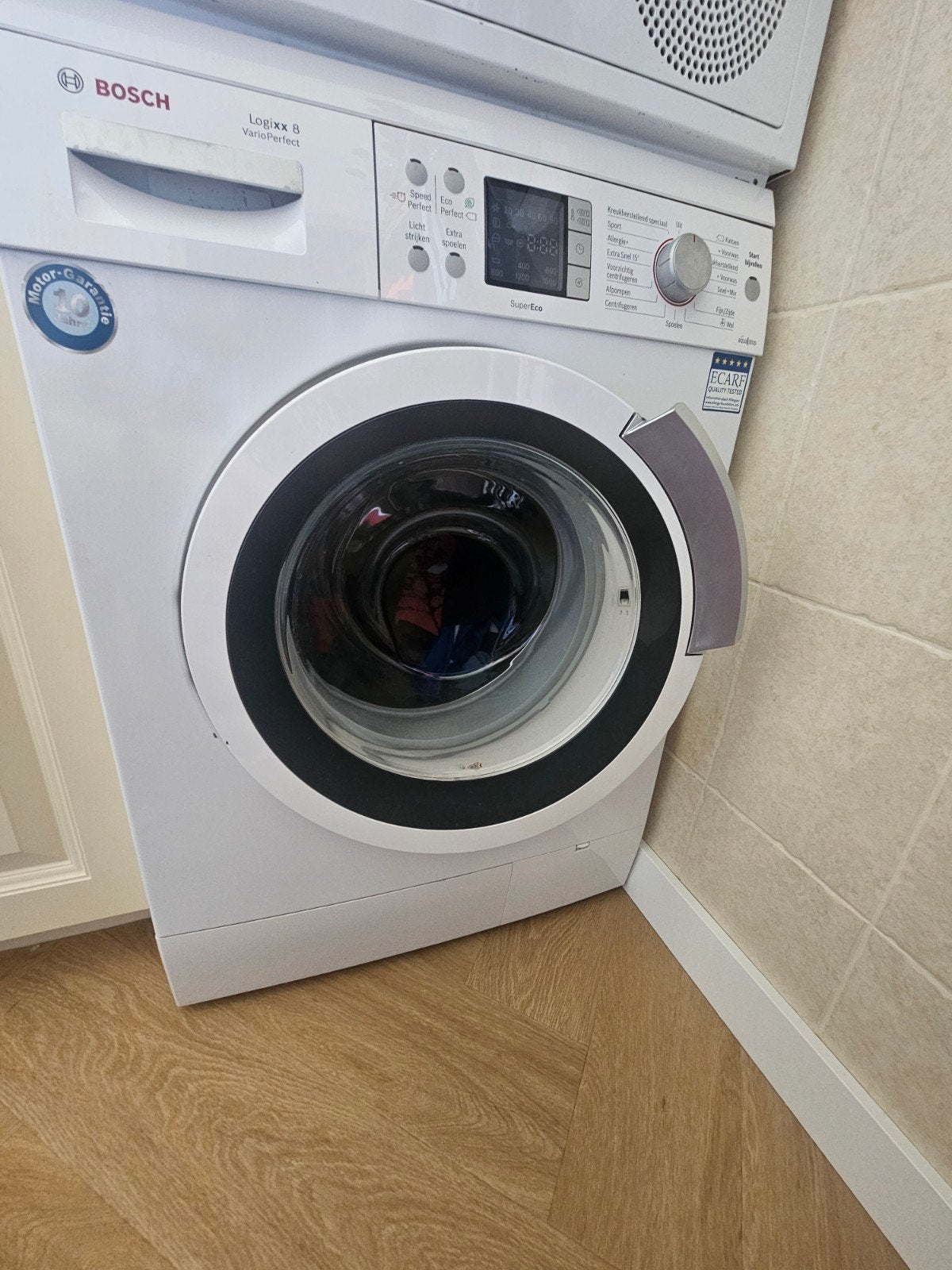 Bosch logixx 8 vario perfect wasmachine 8kg 1600rpm, Gebruikt, Ophalen of Verzenden, 1600 toeren of meer, Voorlader