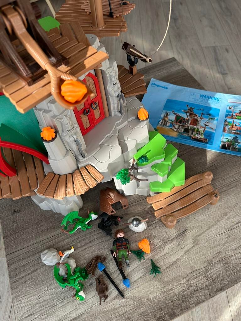Playmobil 9243 How to train your dragon complete set, Ophalen of Verzenden, Zo goed als nieuw, Complete set